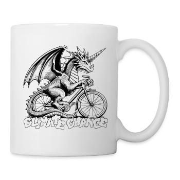 Dragon à vélo - Mug blanc - blanc - Droite
