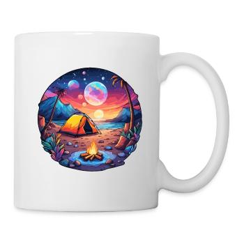 Wald / Wild / Zelt / Wildnis / Bäume / Life - Tasse - Weiß - Rechts