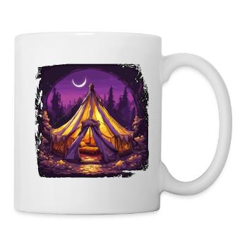 Wald / Wild / Zelt / Wildnis / Bäume / Life - Tasse - Weiß - Rechts