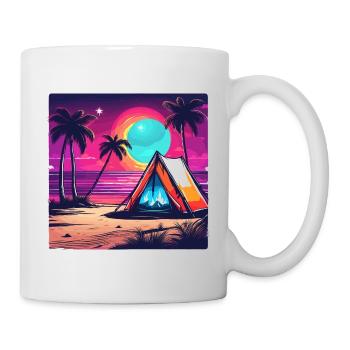 Wald / Wild / Zelt / Wildnis / Bäume / Life - Tasse - Weiß - Rechts