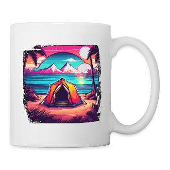 Wald / Wild / Zelt / Wildnis / Bäume / Life - Tasse - Weiß - Rechts