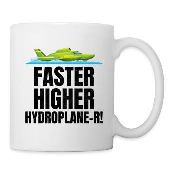 Hydro-Humor: Speeding Up, Flying High in Racing - Mug - white - Right