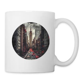 New York City NYC USA Amerika Stadt Skyline Retro - Tasse - Weiß - Rechts