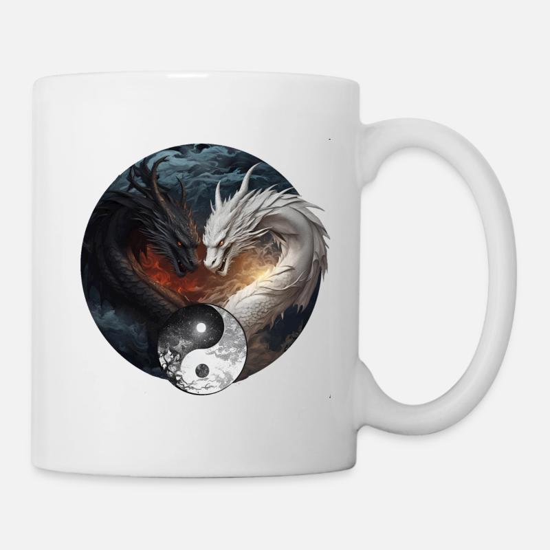 Chinesischer Drachen - Tasse - Weiß