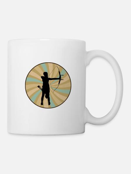 Bogenschütze Schießsport - Tasse - Weiß