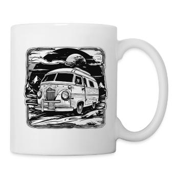 Camping-car / Camping-car / camping / Roadtrip / Voyage - Mug blanc - blanc - Droite