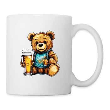 Ours en peluche / Peluche / Animal en peluche / Idée cadeau - Mug blanc - blanc - Droite