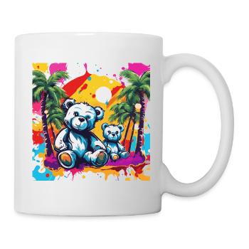 Teddybär / Kuscheltier / Stofftier / Geschenkidee - Tasse - Weiß - Rechts