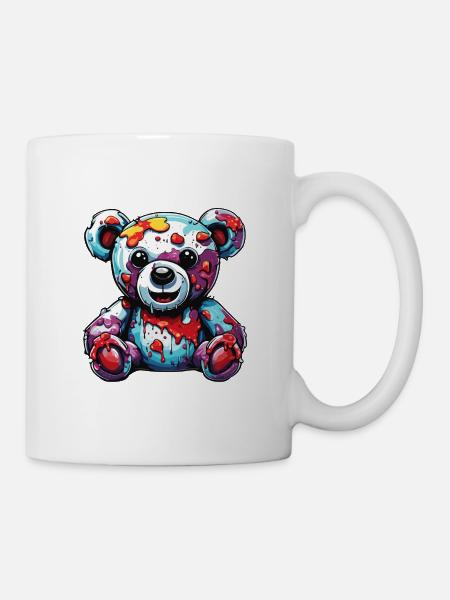 Teddybär / Kuscheltier / Stofftier / Geschenkidee - Tasse - Weiß