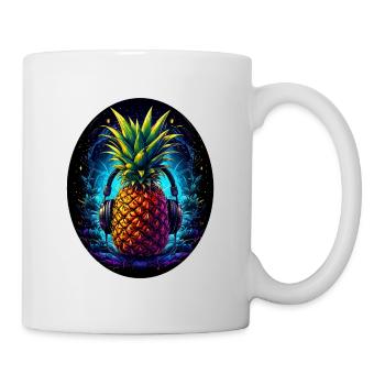 DJ Pineapple - Tasse - Weiß - Rechts