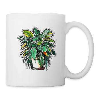 Houseplant / Potted Plant / Decoration / Pot - Mug - white - Right