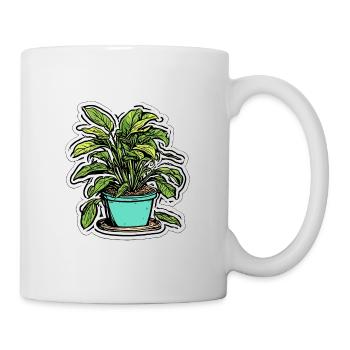 Houseplant / Potted Plant / Decoration / Pot - Mug - white - Right