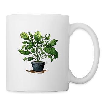 Plante d’intérieur / Plante en pot / Décoration / Pot - Mug blanc - blanc - Droite