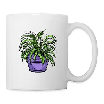 Plante d’intérieur / Plante en pot / Décoration / Pot - Mug blanc - blanc - Droite