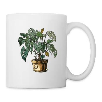 Plante d’intérieur / Plante en pot / Décoration / Pot - Mug blanc - blanc - Droite