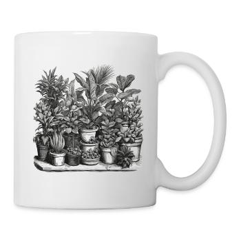 Plante d’intérieur / Plante en pot / Décoration / Pot - Mug blanc - blanc - Droite
