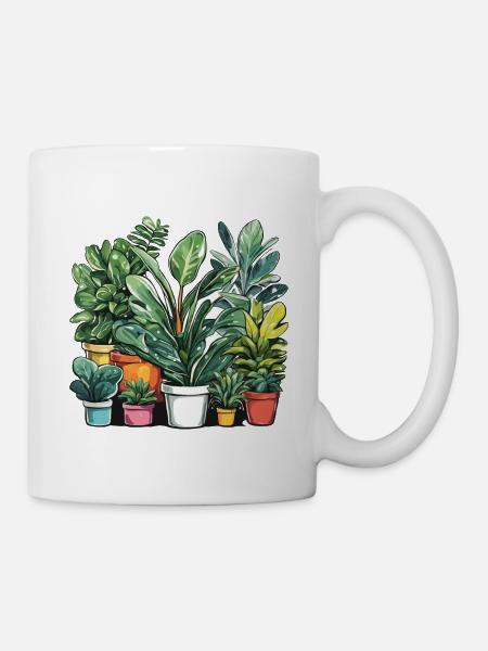 Stueplante/potteplante/pynt/potte - Kopp - hvit