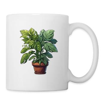 Plante d’intérieur / Plante en pot / Décoration / Pot - Mug blanc - blanc - Droite