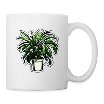 Zimmerpflanze / Topfpflanze / Dekoration / Topf - Tasse - Weiß - Rechts