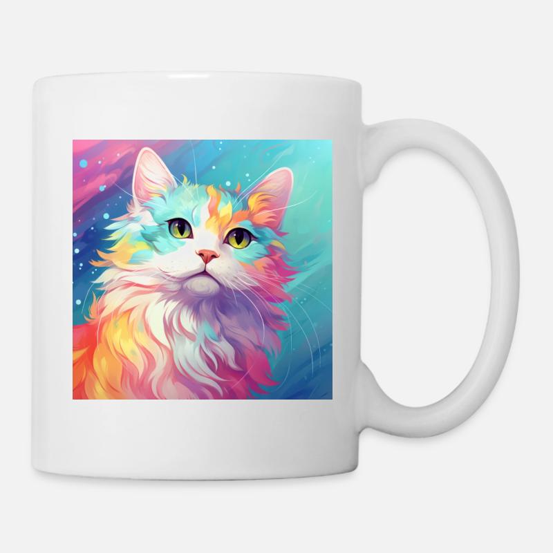 cat, cat motif, anime, gift, gift ideas - Mug - white