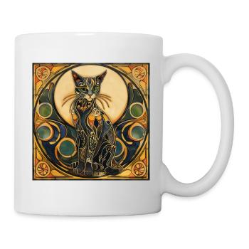Katze, katzenmotiv, geschenk, geschenkideen katzen - Tasse - Weiß - Rechts
