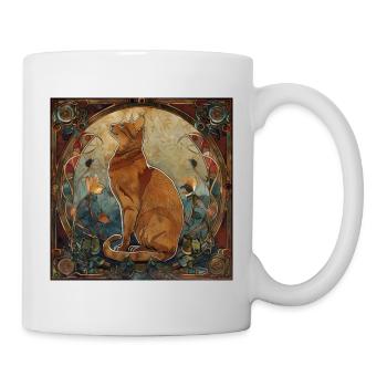 Katze, katzenmotiv, geschenk, geschenkideen katzen - Tasse - Weiß - Rechts
