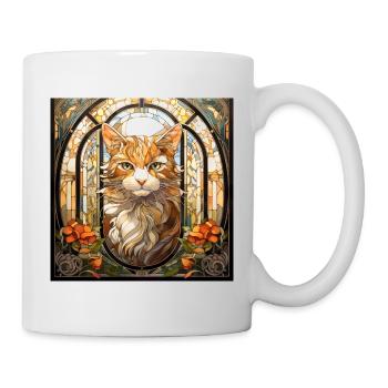 Katze, katzenmotiv, geschenk, geschenkideen katzen - Tasse - Weiß - Rechts