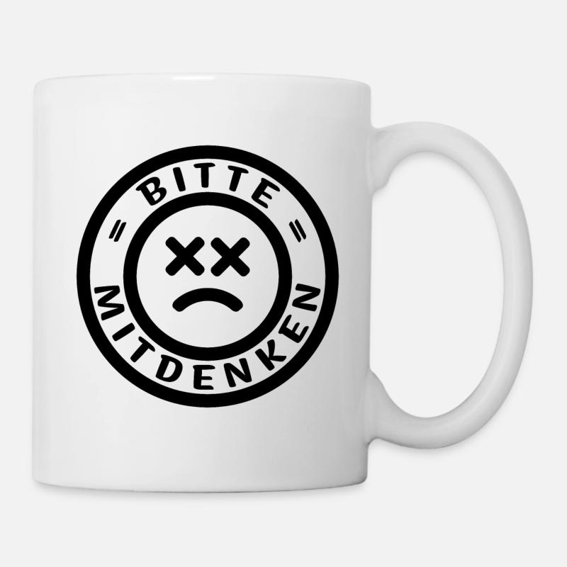 Pause-Think-Break - S’il vous plaît, réfléchissez - Mug blanc - blanc