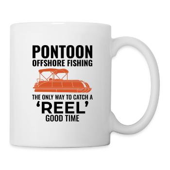 Pontonboot Motorboot Hochseefischen Lustig - Tasse - Weiß - Rechts