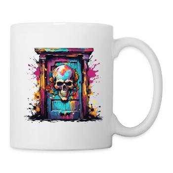 Door Knocker / Skull / Bell / Antique / Old - Mug - white - Right
