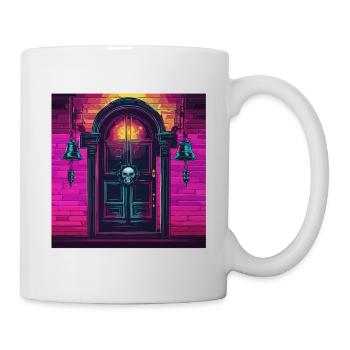 Door Knocker / Skull / Bell / Antique / Old - Mug - white - Right