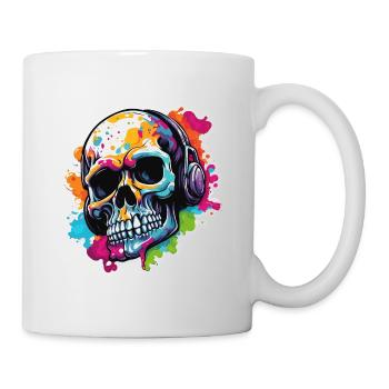Skull / Totenkopf / Skelett / Gothic / Tattoo - Tasse - Weiß - Rechts