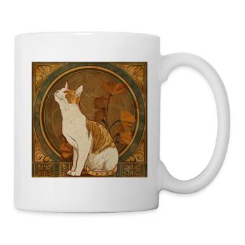 Cat, cat motif, vintage, gift - Mug - white - Right