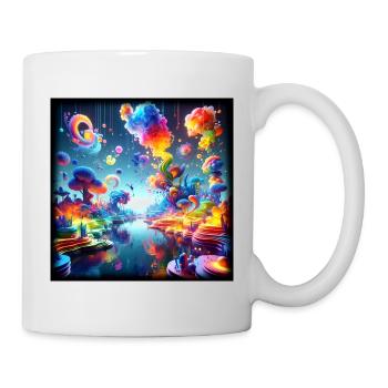 Paysage onirique surréaliste : Neon Waters - Mug blanc - blanc - Droite