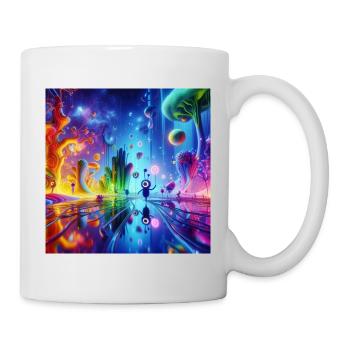 Paysage onirique surréaliste : Neon Waters - Mug blanc - blanc - Droite