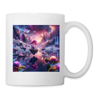 Surreal Dreamscape: Neon Waters - Mug - white - Right