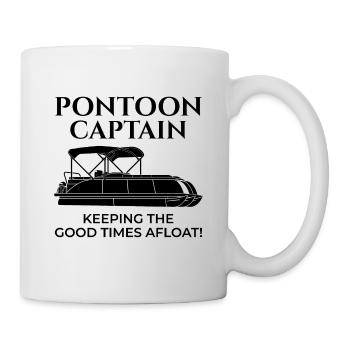 Pontonboot Kapitän Bootsfahrt Angeln Lustig - Tasse - Weiß - Rechts