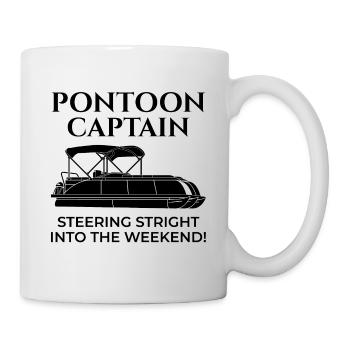 Pontonboot Kapitän Bootsfahrt Abenteuerspaß - Tasse - Weiß - Rechts