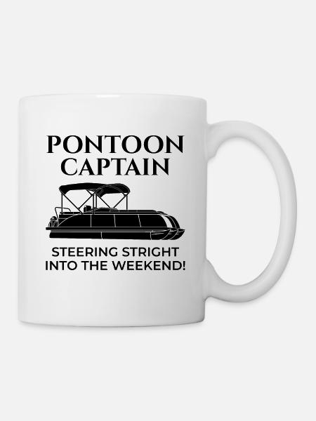 Pontonboot Kapitän Bootsfahrt Abenteuerspaß - Tasse - Weiß