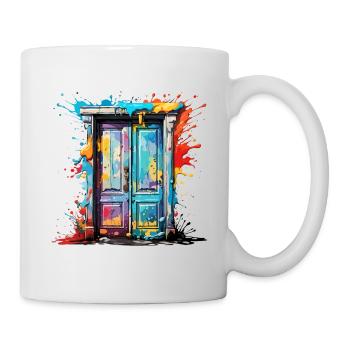 Door / Entrance / Lock / Gate / Front Door / Design - Mug - white - Right