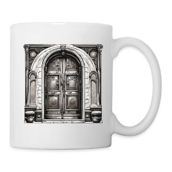 Door / Entrance / Lock / Gate / Front Door / Design - Mug - white - Right