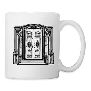 Door / Entrance / Lock / Gate / Front Door / Design - Mug - white - Right