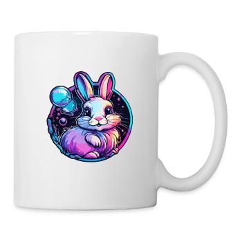 Animal dans la bulle de savon / enfantin / mignon / lapin - Mug blanc - blanc - Droite