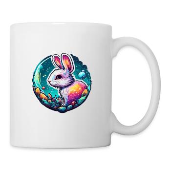 Animal dans la bulle de savon / enfantin / mignon / lapin - Mug blanc - blanc - Droite
