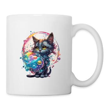 Animal dans une bulle de savon / enfantin / mignon / souris - Mug blanc - blanc - Droite