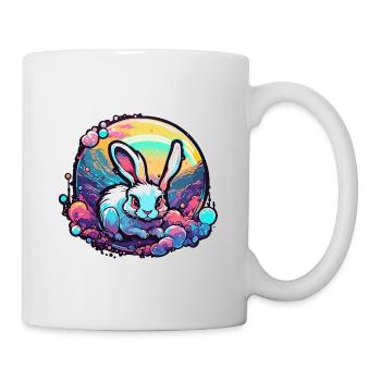 Animal dans la bulle de savon / enfantin / mignon / lapin - Mug blanc - blanc - Droite