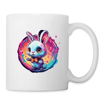 Animal dans la bulle de savon / enfantin / mignon / lapin - Mug blanc - blanc - Droite