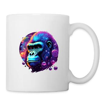 Animal dans une bulle de savon / enfantin / mignon / gorille - Mug blanc - blanc - Droite