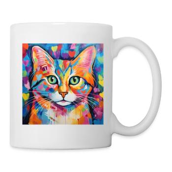 Katze, katzenmotiv, herz, geschenk, geschenkideen - Tasse - Weiß - Rechts