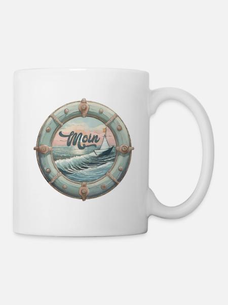 Rettungsring Moin - Tasse - Weiß